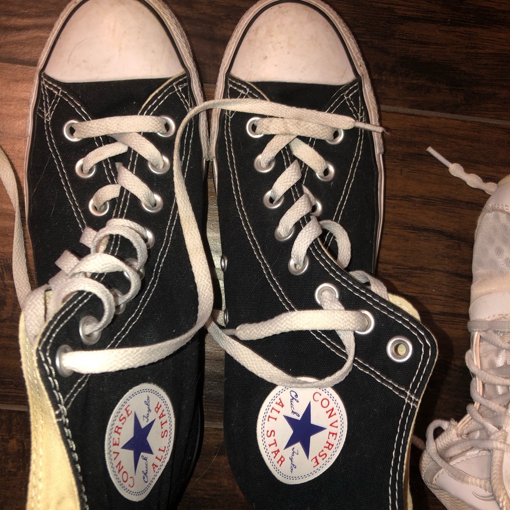 black converse high tops size 9 worn only twice